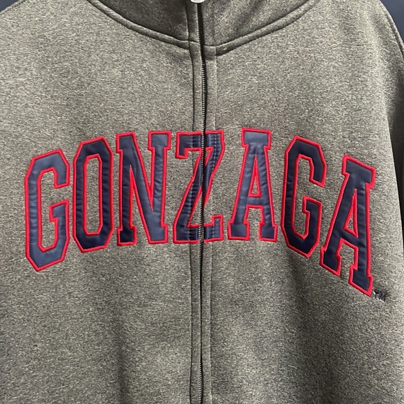 GONZAGA  full zip grey sweatshirt - Picture 2 of 3